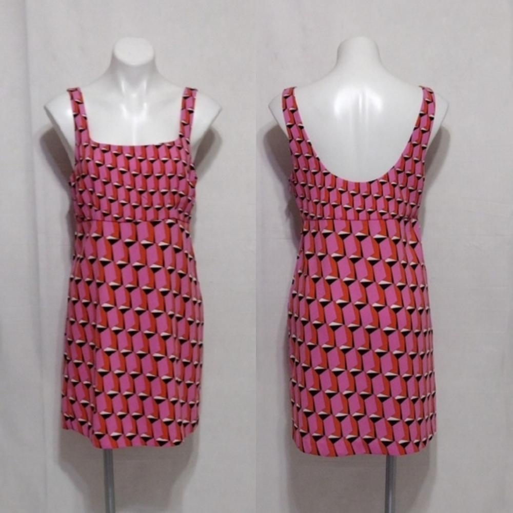 DVF for Target 90s Pink Geometric Shift Mini Dress 10 Limited Edition Retro Chic